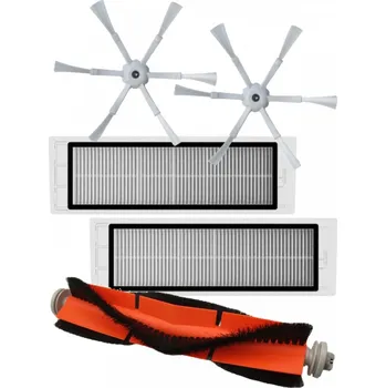 Sada příslušenství pro robotický vysavač Sada kartáčů a HEPA filtry k vysavači XIAOMI S52 Roborock a 6R kartáčky bílé 5ks