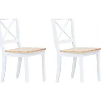 Jídelní židle Židle VidaXL látka bílá 2 ks