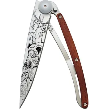 Sport Kapesní nůž Deejo 1CB068 Tattoo 37g coralwood Hunting Scene