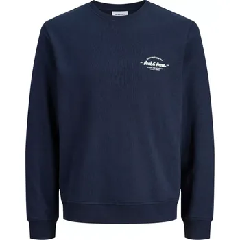 Pánská mikina Pánská lehká mikina přes hlavu Jack & Jones 12294479 tmavě modrá (5XL)