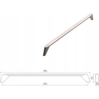 Nábytkové kování Nábytková úchytka SIRO 2413-335ZN21, vzhled nerezové oceli