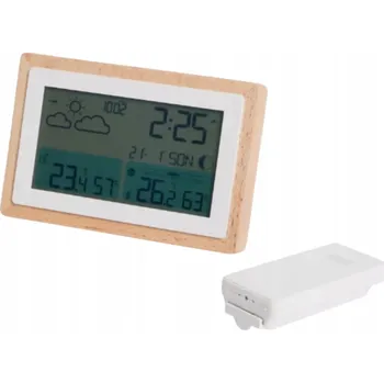 Meteostanice Meteostanice Nortec bílá s budíkem, teploměrem a vlhkoměrem