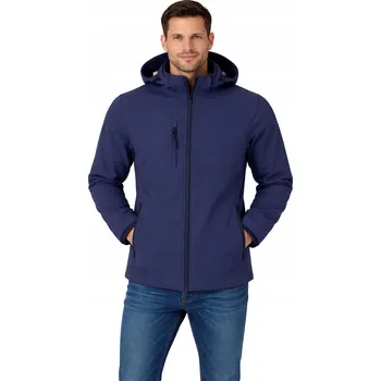 Pánská bunda SOFTSHELLOVÁ HOOD MOONTEX KING BUNDA S KAPUCÍ DŘEVOODOLNÁ, GRANÁTOVÁ - S
