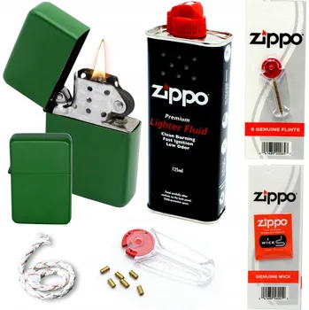 BENZÍNOVÝ ZAPALOVAČ + BENZÍN + KNOT + ZIPPO KÁMEN