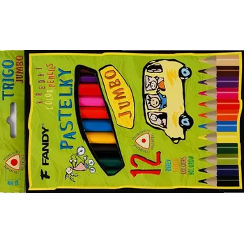 Výtvárné potřeby FANDY Pastelky 12 Trigo jumbo