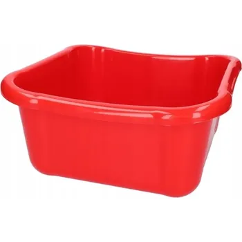 Kvadratická plastová mísa Jagiełło žlutá 12 l