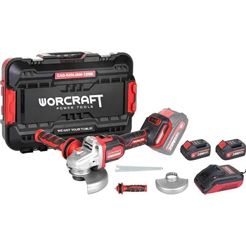 úhlová bruska Worcraft CAG-S20LiBM ShareSYS akumulátorová úhlová bruska 125 mm, 20V 2x 4.0Ah akum 1131106