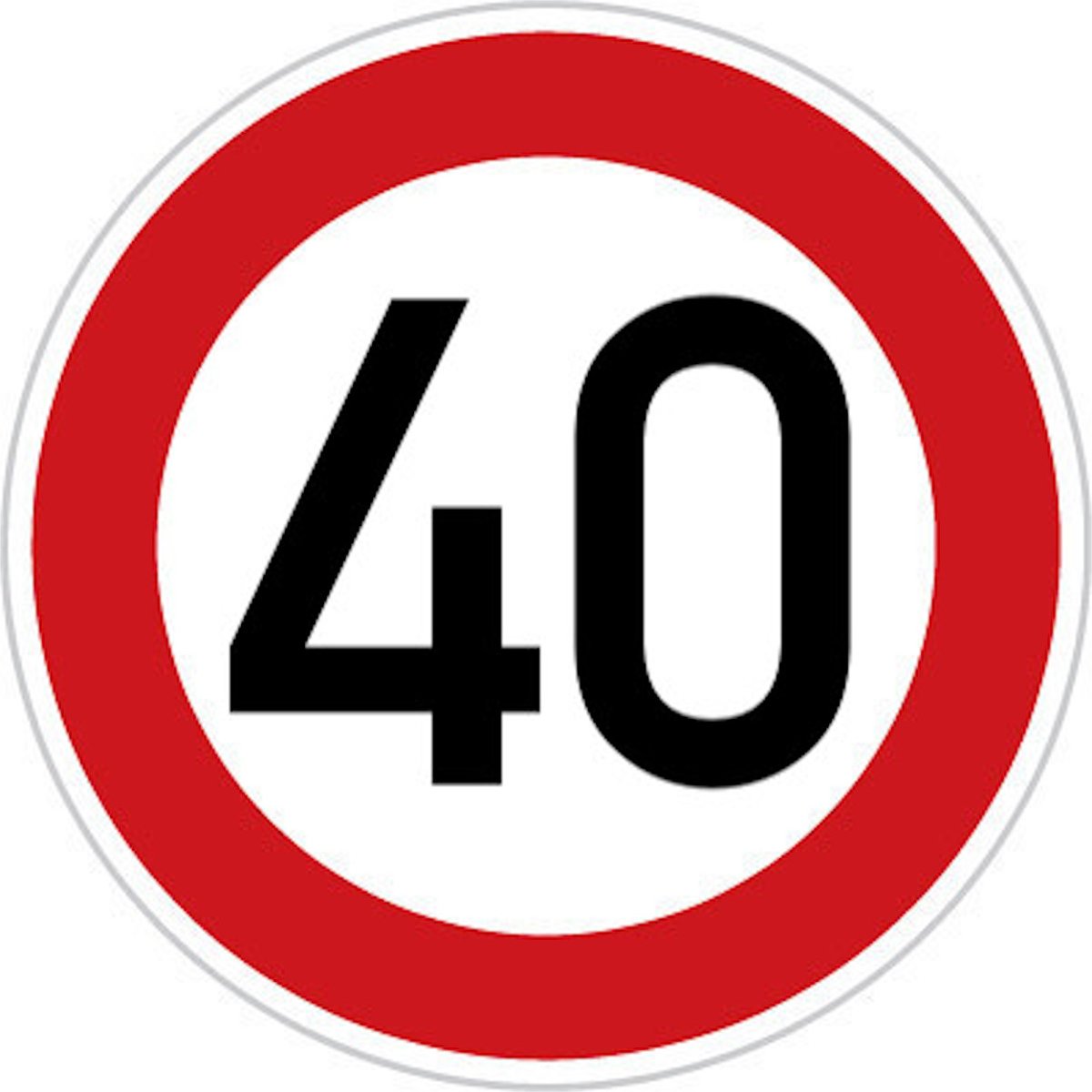 Dopravní značka Nejvyšší dovolená rychlost 40 km 19990