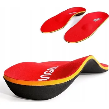 Vložka do bot ORTOPEDICKÉ VLOŽKY DO BOT PROTI PLOCHÝM NOHÁM ČERVENÉ 3ANGNI 230mm VEL. 35/36 (UK4)