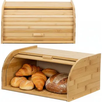 chlebník Dřevěný chlebník SPRINGOS KI0163 přírodní