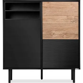 Komoda KOMODA ČERNÁ LOFT 150 DUB LOFT LOFTY KONSIMO