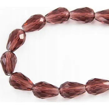 Dětské navlékací korálky Skleněné Korálky 15x10mm 50 Ks / 79 Cm / provázek