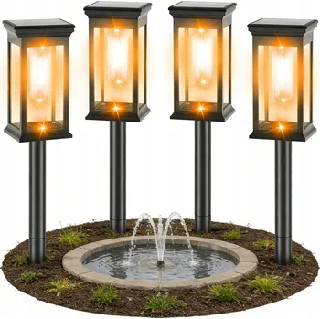 Venkovní osvětlení Solární zahradní lampa LED venkovní sloupek stojací lucerna