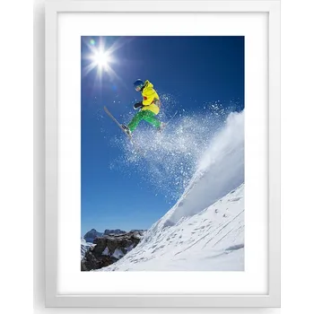 Obraz Obraz plakát v bílém rámu do obýváku 30x40 sportovní foto plakáty na zeď