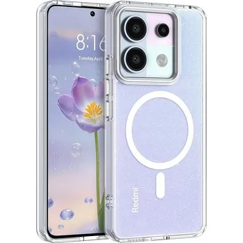 Pouzdro na mobilní telefon POUZDRO ZADNÍ KRYT MAGSAFE PRO XIAOMI REDMI NOTE 13 PRO 5G + SKLO