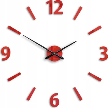 Hodiny VELKÉ MODERNÍ HODINY NA ZEĎ KLAUS ČERVENÉ 75CM