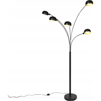 Stojací lampa Designová stojací lampa černá s 5 světly - Sixties