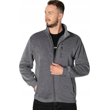 Pánská mikina Pánská mikina Megitarnow bavlněná rozepínací šedá antracitová