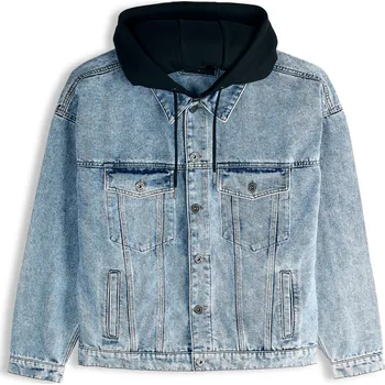 Pánská bunda GATE Džínová bunda s odnímatelnou kapucí S 126-0024/72