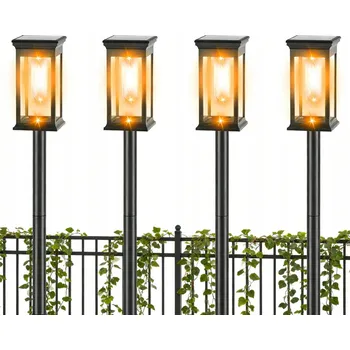 Venkovní osvětlení Solární lampa LED venkovní zahradní svítidlo sloupek na příjezdovou cestu