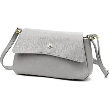 Kabelka Kožená kabelka Gregorio 1746 DOLLARO - světle šedá