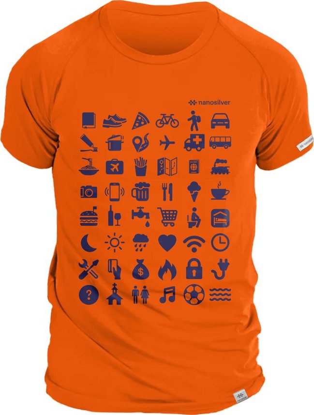 Pánské tričko nanosilver TRAVEL - S - oranžová - "mluvící triko" pro cestovatele