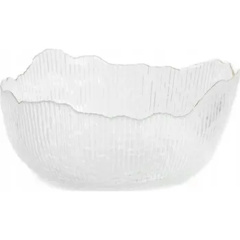 Miska APOLA rýhovaná transparentní L 9 cm x 20 cm HOMLA