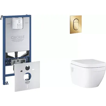 WC sada Grohe Rapid SLX - Set předstěnové instalace, klozetu, sedátka SoftClose a tlačítka Arena Cosmopolitan S, Cool Sunrise SANI11BB4115
