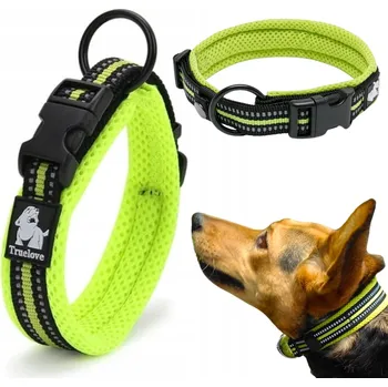 Obojek pro psa Materiálový obojek pro psa s odrazkou Truelove vel. M