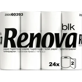 Suchý toaletní papír bez vůně Renova 24 ks