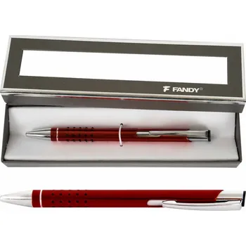 FANDY Pero kuličkové v krabičce Veno rubber B červené