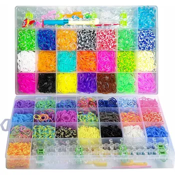 kreativní sada GUMIČKY NA VÝROBU NÁRAMKŮ VELKÁ KREATIVNÍ SADA PRO HOLČIČKU