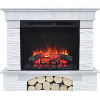 Elektrický krb Domer bílý s funkcí topení 1500 W