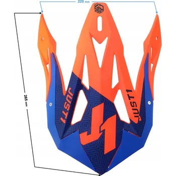 Helma na motorku Kšilt helmy JUST1 J32 PEAK KIDS VERTIGO modrá fluo oranžová