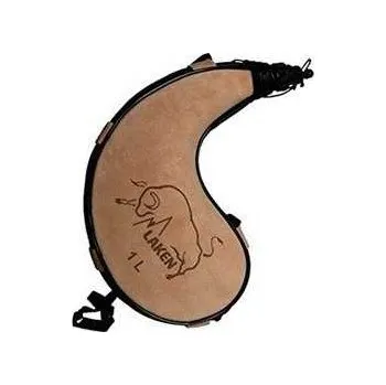 Termoska Laken KOŽENÁ ČÚTORA 1000 ml Kidney shape, Hnědá