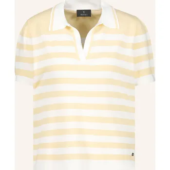 Dámská košile Monari Dámské Pletené Polo Tričko, tmavě žlutá / krémová, 40