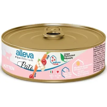 Krmivo pro kočku Alleva Equilibrum Paté Kitten - konzerva pro koťátka 85 g