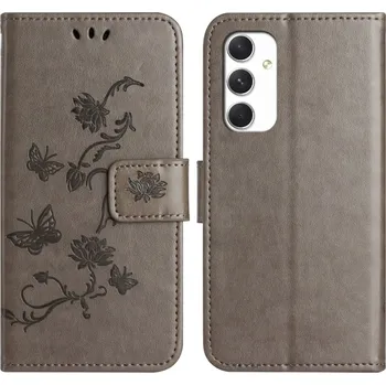 Pouzdro na mobilní telefon Flower knížkové pouzdro na Samsung Galaxy A16 4G/5G - šedé