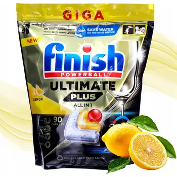 Tableta do myčky Finish Ultimate Plus All in 1 kapsle do myčky nádobí Lemon 90 ks