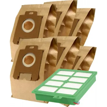 Sáček do vysavače HEPA Filtr pro vysavač AEG-ELECTROLUX EUS8GREEN UltraSilencer Green a sáčky papírové 1+6ks