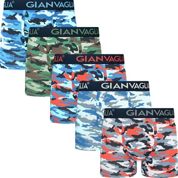 Pánské spodní prádlo 5PACK pánské boxerky Gianvaglia vícebarevné (GVG-5077) XL Možnost vrácení zboží ZDARMA do 120 dnů!