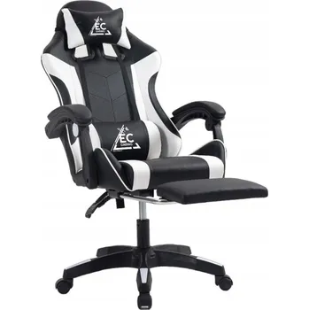 Herní křeslo Ecarla KO24B umělá kůže černo-bílé