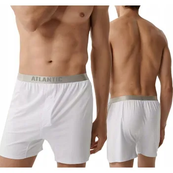 Boxerky Volné pánské boxerky Atlantic z prodyšného modalu BMB-005 XL bílé