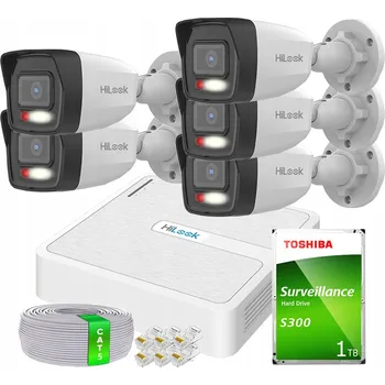 IP kamera IP Monitorovací Sada 5 Kamer 2Mpx PoE s Možností Rozšíření, 8kanálový Rekordér, HDD 1TB