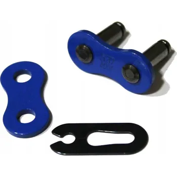 Nářadí na motocykly Spojka řetězu Afam 520 MX4-B modrá s klipem