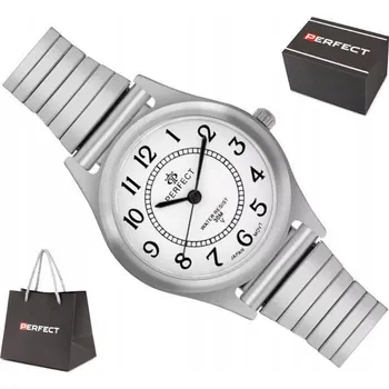 Hodinky DÁMSKÉ STŘÍBRNÉ ČITELNÉ HODINKY PERFECT X446-02 29 mm ROZTAHOVACÍ NÁRAMEK