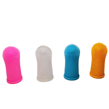 Zubní kartáček Gumový náprstní kartáček pro psy - různé barvy Barva: Růžová