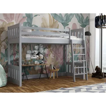 Dětská postel Dětská postel horní spaní Alvin Barva dřeva: Šedá, 80x180