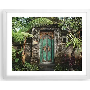 Obraz Obraz plakát na zeď v bílém rámu 50x40 krásné dveře foto do obýváku