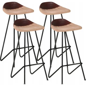 Barová židle Barová Židle Greatstore v odstínech hnědé 83 cm pravá kůže